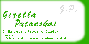 gizella patocskai business card